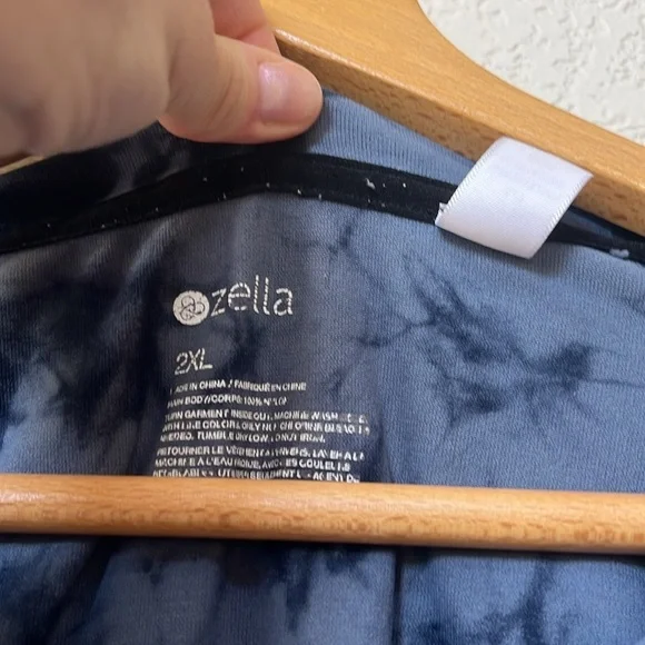 Zella Men’s Athletic Short Sleeve T Shirt Tie Dye Blue Size XXL - Picture 8 of 10